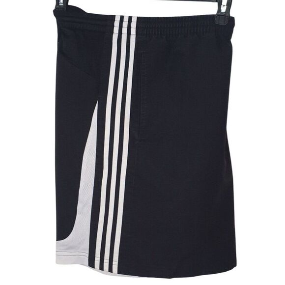 Vtg Adidas Womens 2XL Black White Striped Athletic Shorts Sportswear Workout Gym - Picture 4 of 7